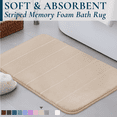 thumbnail image 1 of ComfiTime Memory Foam Bathroom Rug, Non-Slip Bath Mats for Bathroom Floor, Soft & Ultra Absorbent Shower Mat, Quick Dry Machine-Washable Bathmat for Shower & Tubs, 17 x 24, Beige, 1 of 9