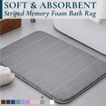 thumbnail image 1 of ComfiTime Memory Foam Bathroom Rug, Non-Slip Bath Mats for Bathroom Floor, Soft & Ultra Absorbent Shower Mat, Quick Dry Machine-Washable Bathmat for Shower & Tubs, 17 x 24, Gray, 1 of 9