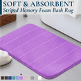 thumbnail image 1 of ComfiTime Memory Foam Bathroom Rug, Non-Slip Bath Mats for Bathroom Floor, Soft & Ultra Absorbent Shower Mat, Quick Dry Machine-Washable Bathmat for Shower & Tubs, 17 x 24, Lavender, 1 of 9