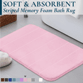 thumbnail image 1 of ComfiTime Memory Foam Bathroom Rug, Non-Slip Bath Mats for Bathroom Floor, Soft & Ultra Absorbent Shower Mat, Quick Dry Machine-Washable Bathmat for Shower & Tubs, 17 x 24, Light Pink, 1 of 9