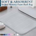 thumbnail image 1 of ComfiTime Memory Foam Bathroom Rug, Non-Slip Bath Mats for Bathroom Floor, Soft & Ultra Absorbent Shower Mat, Quick Dry Machine-Washable Bathmat for Shower & Tubs, 17 x 24, Silver, 1 of 9