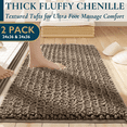 thumbnail image 1 of ComfiTime 2-Piece Bathroom Rug Set - 24*36 & 24*36 2000GSM Thick Slip-Resistant Chenille Bath Mat for Tub, Shower & Bathroom Floor, Machine Washable, Ultra Absorbent, Small or Long, Camel, 1 of 9