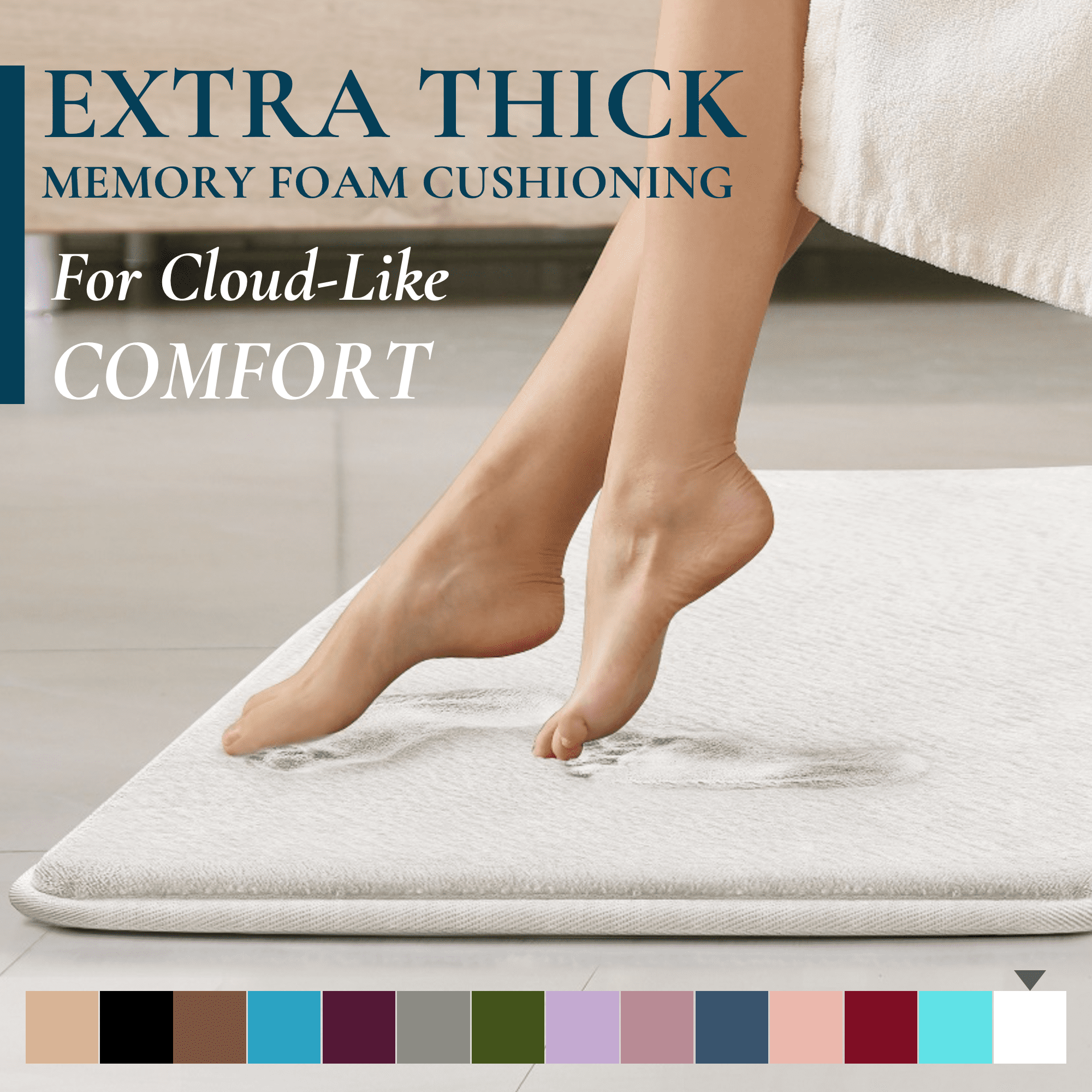 Small white bath mat sale