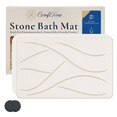 thumbnail image 1 of ComfiTime Stone Bath Mat, Super Absorbent & Fast Drying Diatomaceous Earth Shower Mat, None Slip Drying Mat for Bathroom Floor/Kitchen, Easy to Clean Bathroom Mat, White, 1 of 13
