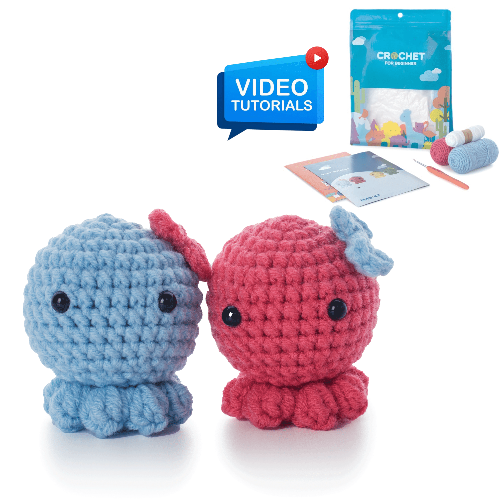 ComfiTime Crochet Kit for Beginners – Amigurumi Starter Kit w/ Video ...