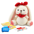 thumbnail image 1 of ComfiTime Crochet Kit for Beginners to Intermediate – Amigurumi Starter Kit w/ Video Tutorials & Step-by-Step Instructions, Complete Animal Craft Accessories for Adults, Kids & Gift Giving,Bunny, 1 of 12