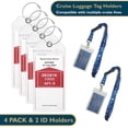 thumbnail image 1 of ComfiTime Cruise Luggage Tag Holders & ID Holder Set, Waterproof Clear Luggage Tags for Cruise Ships, Lanyards for Cruise Ship Cards, Travel Suitcase Bag Tags for Luggage for Multiple Lines 2024, 2025, 1 of 9