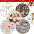 thumbnail image 1 of ComfiTime Christmas Embroidery Kit for Beginners – 5 Skill-Building Levels, Starter Kit for Kids & Adults, Stamped Basic Stitch Patterns with Hoop, Easy Arts & Crafts, Threads/Floss, Needlepoint Kit, 1 of 18
