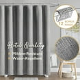 thumbnail image 1 of ComfiTime Fabric Shower Curtain with Hooks – 210 GSM Heavy-Duty Faux Linen Hotel Luxury Cloth Bathroom Curtain, Weighted Hem, Water-Repellent, Mold-Resistant, Machine-Washable, 72 x 72 in, Gray, 1 of 13