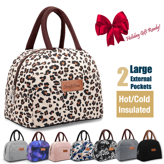 ComfiTime Lunch Bag - Insulated Lunch Box for Women, 8L or 14 Cans Large Capacity Cooler Bag for Adults & Teen, Cute Aesthetic Lunch Tote for Work, School, Extra Zippered Pocket for Wallet & Phone