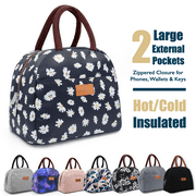 ComfiTime Lunch Bag - Insulated Lunch Box for Women, 8L or 14 Cans Large Capacity Cooler Bag for Adults & Teen, Cute Aesthetic Lunch Tote for Work, School, Extra Zippered Pocket for Wallet & Phone