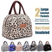 ComfiTime Lunch Bag - Insulated Lunch Box for Women, 8L or 14 Cans Large Capacity Cooler Bag for Adults & Teen, Cute Aesthetic Lunch Tote for Work, School, Extra Zippered Pocket for Wallet & Phone