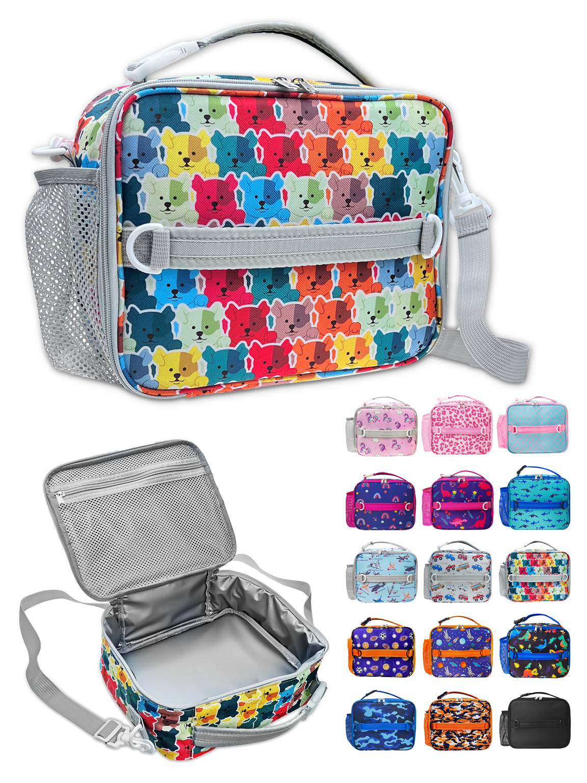  SAMERIO Kids Lunch Bag insulated Lunch Box Cooler Bento Bags  for School Work/Girls Boys Children Student with Adjustable Strap: Home &  Kitchen
