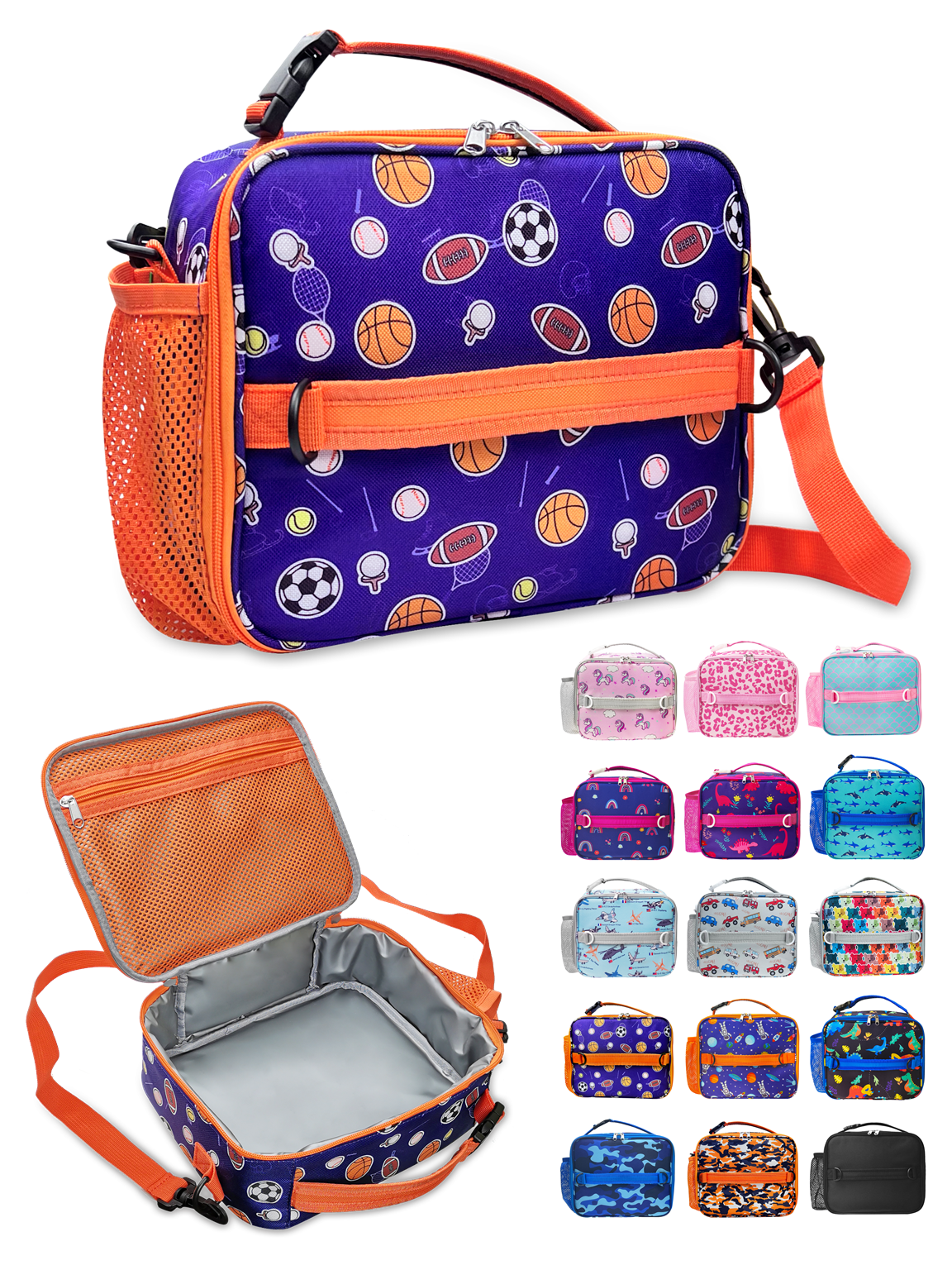 Mesa Space Lunch Box for Kids - Kids Lunchbox for School, Daycare,  Kindergarten - Insulated Lunch Box for Girls & Boys - With Handle, Shoulder  Strap, Zipper Front Pocket & Side Bottle