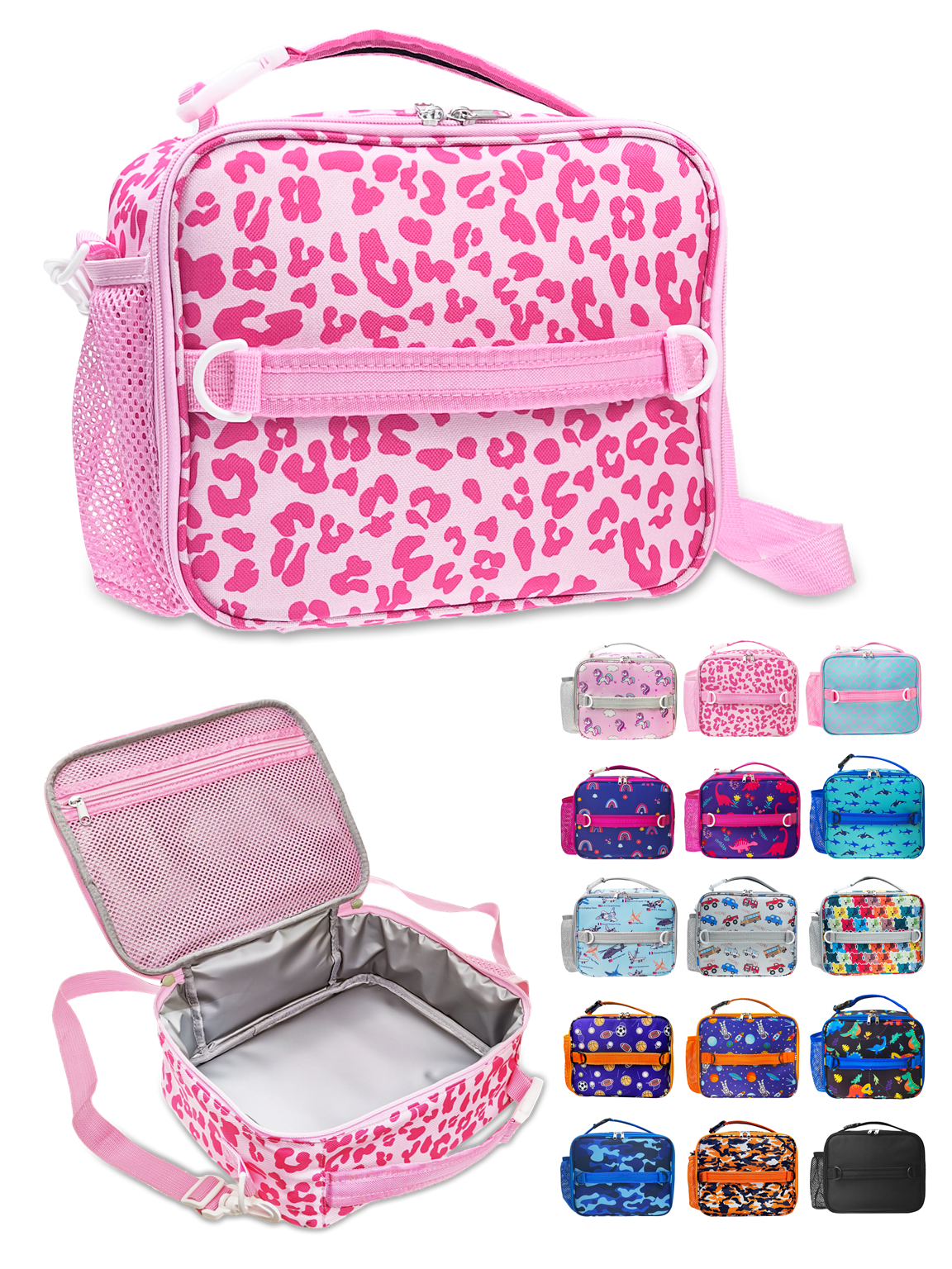 Choco Mocha Cheetah Pink Lunch Box for Girls, Daycare Lunch Bag with Water  Bottle Holder for Toddler - Yahoo Shopping