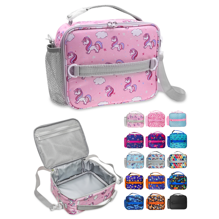 Mesa Pink Unicorn Lunch Box for Kids - Kids Lunchbox for School, Daycare,  Kindergarten - Insulated Lunch Box for Girls- With Handle, Shoulder Strap