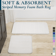 thumbnail image 1 of ComfiTime 2-Piece Memory Foam Bathroom Rug Set, Non-Slip Bath Mats for Bathroom Floor, Soft & Ultra Absorbent Shower Rug, Quick Dry Machine-Washable Bathmats, 17 x 24 & 20 x 32, Cream White, 1 of 9