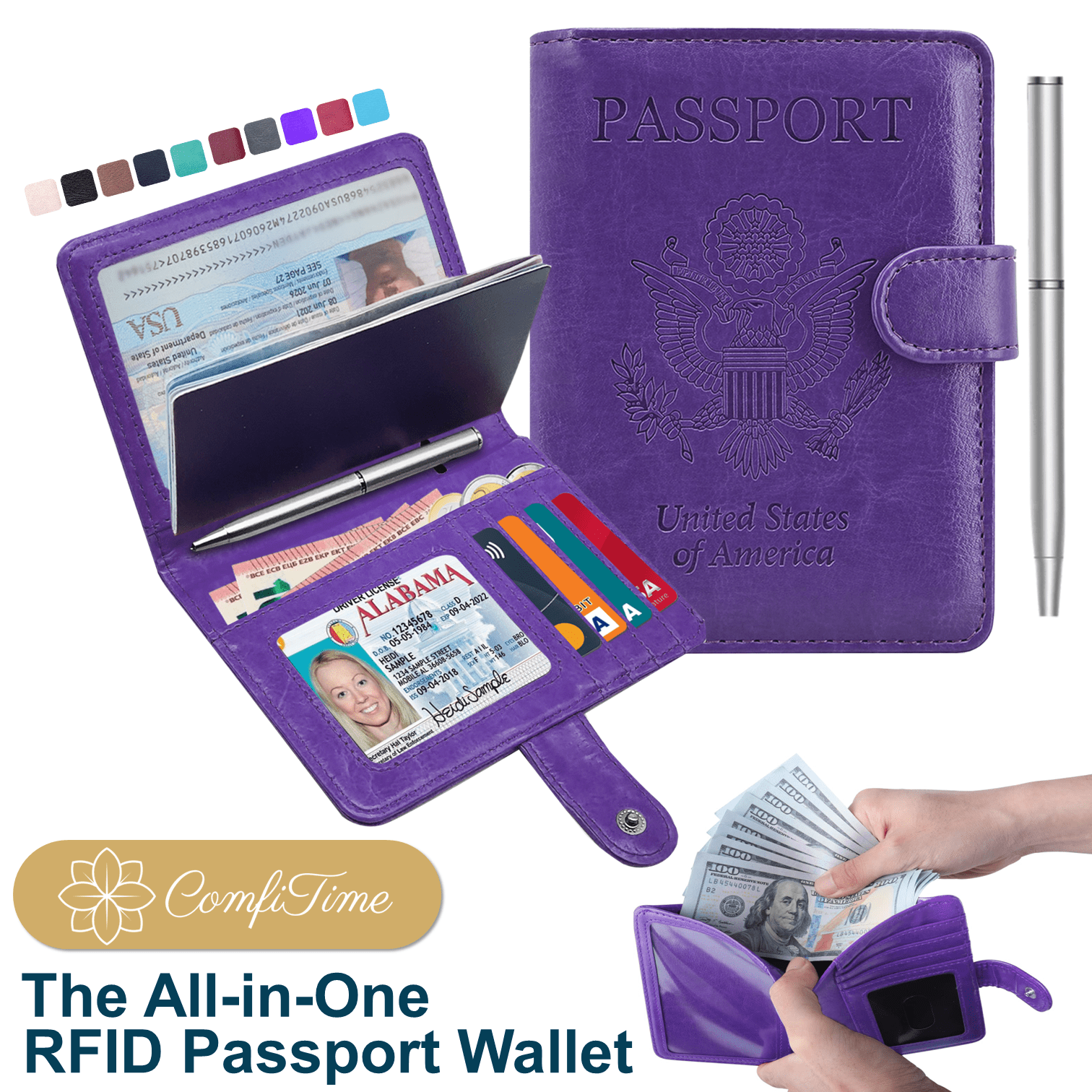 Passport Cover Travel Document Holder Argos Neck Wallet Premium