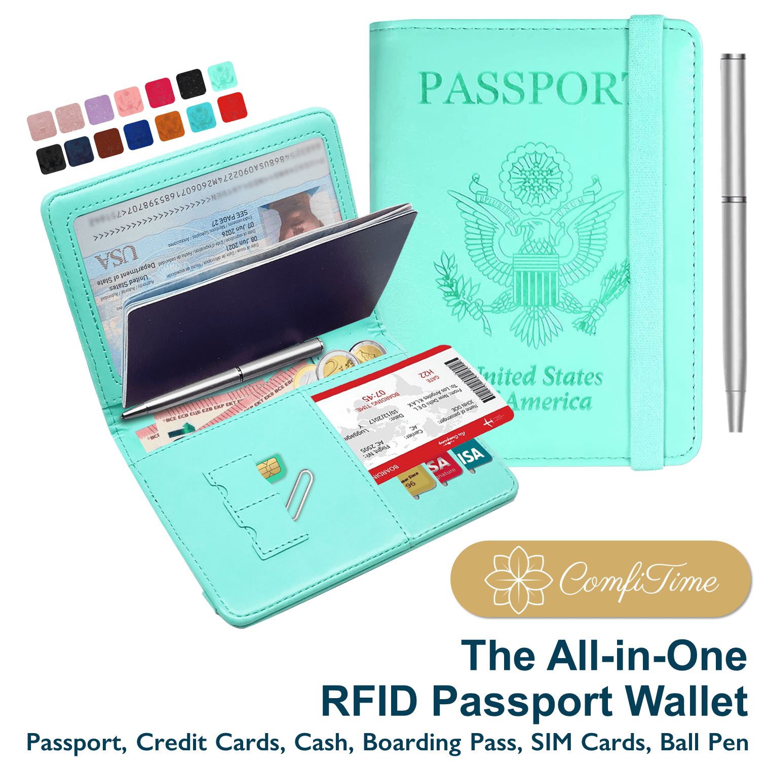 Passport Holder Card Slots,cute Passport Cover Waterproof Rfid