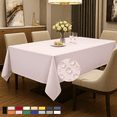 thumbnail image 1 of ComfiTime Tablecloth – 70 x 108 Durable Polyester Fabric Table Cover Cloth for 7-8 ft Rectangle Table, Spill/Stain-Resistant, Reusable/Washable, Indoor/Outdoor Dining/Party/Wedding/Banquet, Pink, 1 of 14