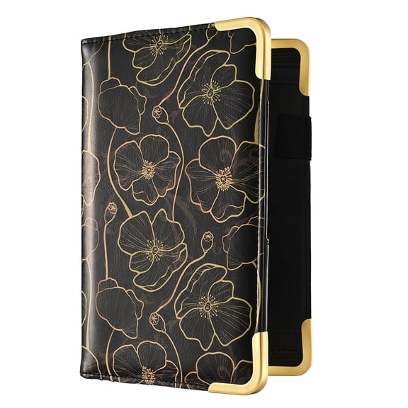 ComfiTime Server Book for Waitress – PU Leather Waitress/Waiter Book with Zipper Pocket for Money/Coins, Serving Book Organizer Wallet w/ Pen Holder, Guest Check Presenters for Restaurant, Tracing