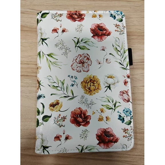 ComfiTime Server Book for Waitress–PU Leather Waitress/Waiter Book with Zipper Pocket for Money/Coins, Serving Book Organizer Wallet w/ Pen Holder, Guest Check Presenters for Restaurant, Garden Dream