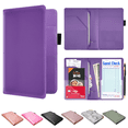 thumbnail image 1 of ComfiTime Server Book for Waitress – PU Leather Waitress/Waiter Book with Zipper Pocket for Money/Coins, Serving Book Organizer Wallet w/ Pen Holder, Guest Check Presenters for Restaurant, Purple, 1 of 11