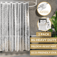 thumbnail image 1 of ComfiTime Shower Curtain Liner | 8G Heavy-Duty Waterproof Shower Curtain Liner, 100% EVA Mildew Resistant Material, 3 Magnetic Weights, Rustproof Brass Grommets, 12 Hooks, 72" W x 72” H, 2 Pack, 1 of 11