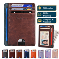 thumbnail image 1 of ComfiTime Slim Men’s Wallet - RFID Minimalist Wallet for Men & Women, Small Thin Leather Wallet with ID Window, Credit Card Holder Front Pocket Wallet, Travel Accessories & Gift Box, Brown, 1 of 11