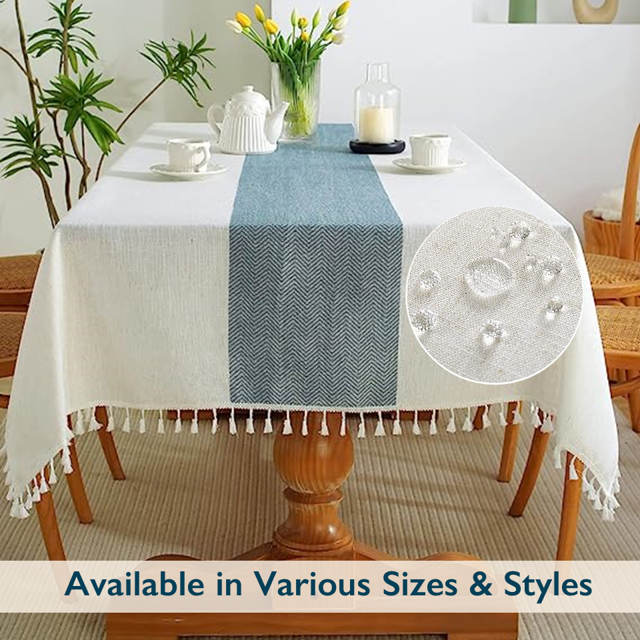 ComfiTime Table Cloth Fitted Table Cover for 6 Foot, 8 Foot and other