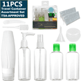 ComfiTime Travel Bottles, 11PCS TSAApproved Leakproof Travel Size Containers Kit for