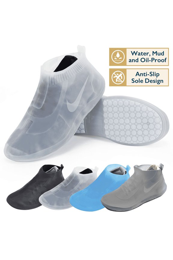 Waterproof Shoe Covers - Shoe Covers for Rain, Non-Slip TPE Rubber Material Stronger than Silicone, Durable and Reusable Shoe Protectors Covers for Men, Women and Kids Indoor/Outdoor