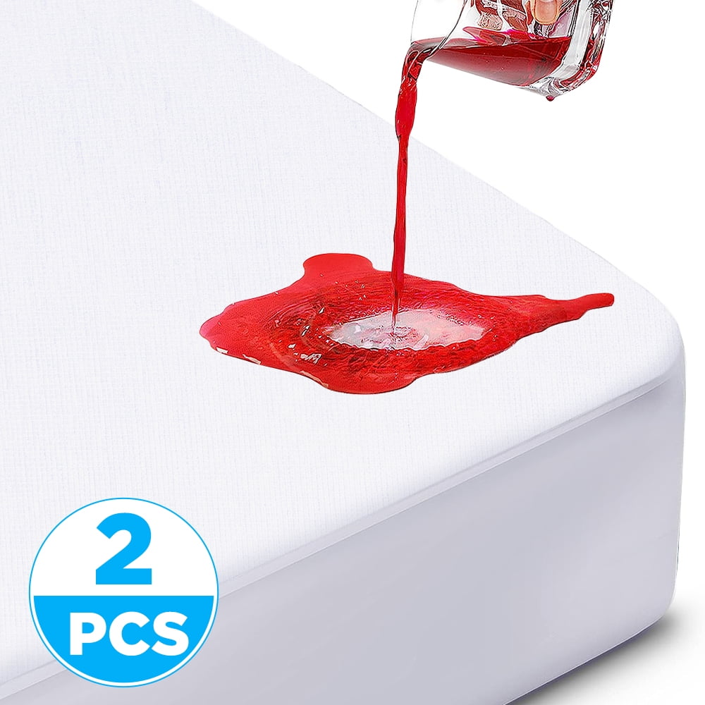 Comficlouds Queen Mattress Protector 2 Pack, Waterproof Mattress Cover