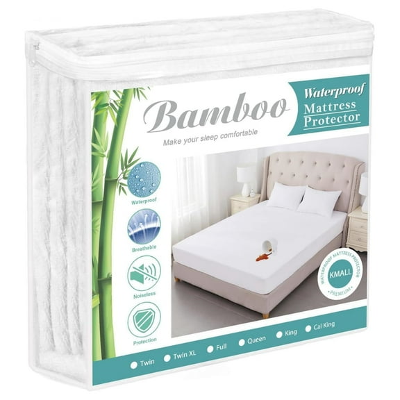 Comficlouds Waterproof Mattress Protector Terry Top King Size Whites