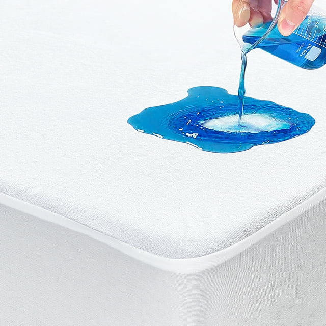 Comficlouds Waterproof Mattress Protector Terry Top Twin Size White