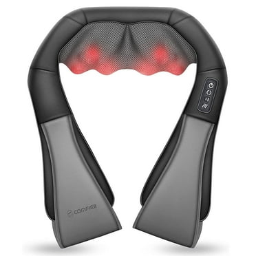 Comfier 4D Shiatsu Neck and Shoulder Massager with Heat Deep Kneading Massage for Body Relax Use at Home, Car, Office