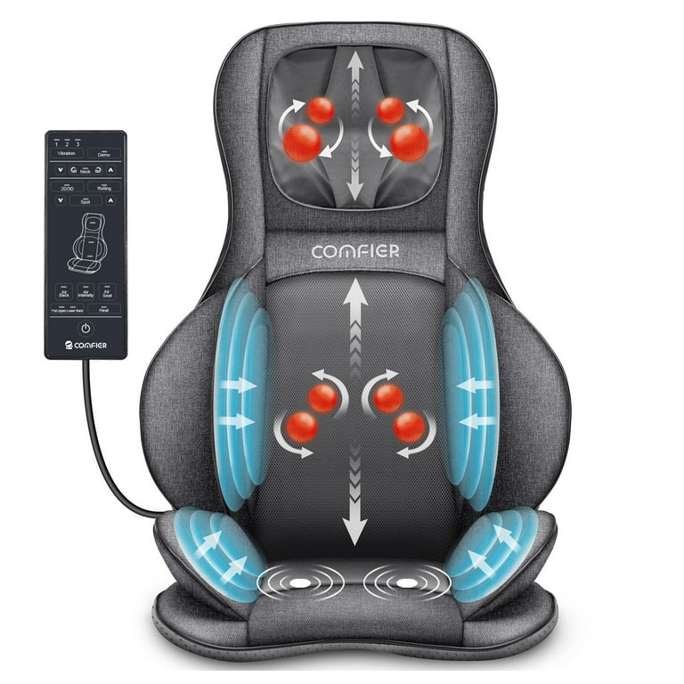 COMFIER Shiatsu Neck Back Massager with Heat, 2D ro 3D Kneading Massage  Chair Pad, Adjustable Compression Seat Massager for Full Body Relaxation,  Gifts for Women Men,Dark Gray : Health & Household 