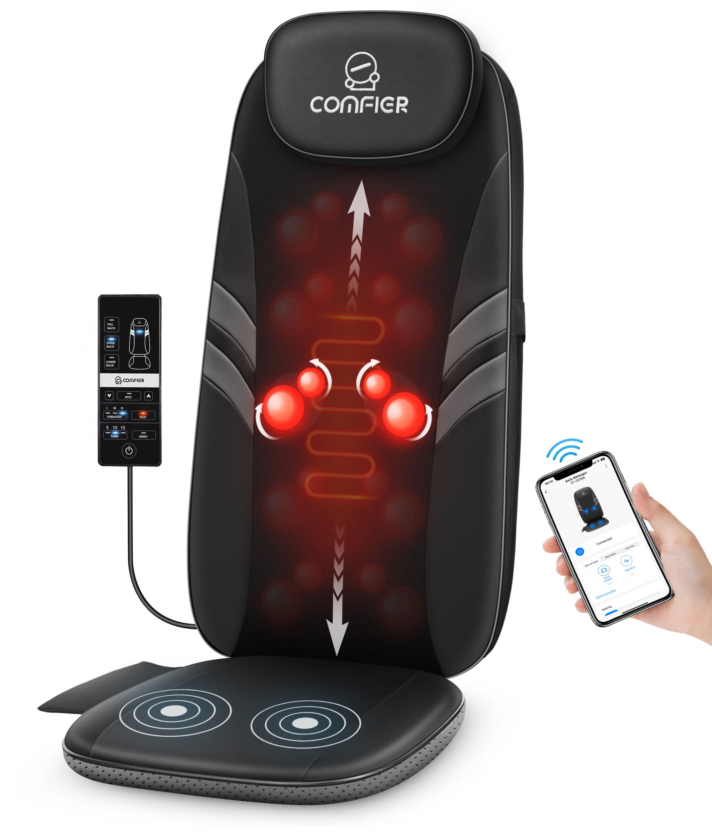 Heated Back Massager Seat Cushion for Pain Relief Bahrain Ubuy