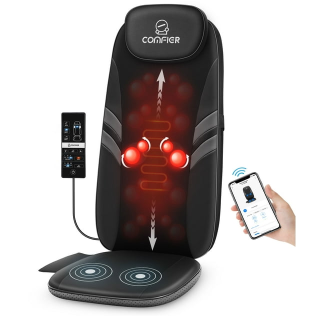 Comfier Shiatsu Back Massager with Heat, Vibrating Deep Tissue Massage