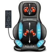 Comfier Back Massager with Heat Shiatsu Massage Chair Pad Air Compression Seat Cushion, Black, Gifts for Mom,Dad