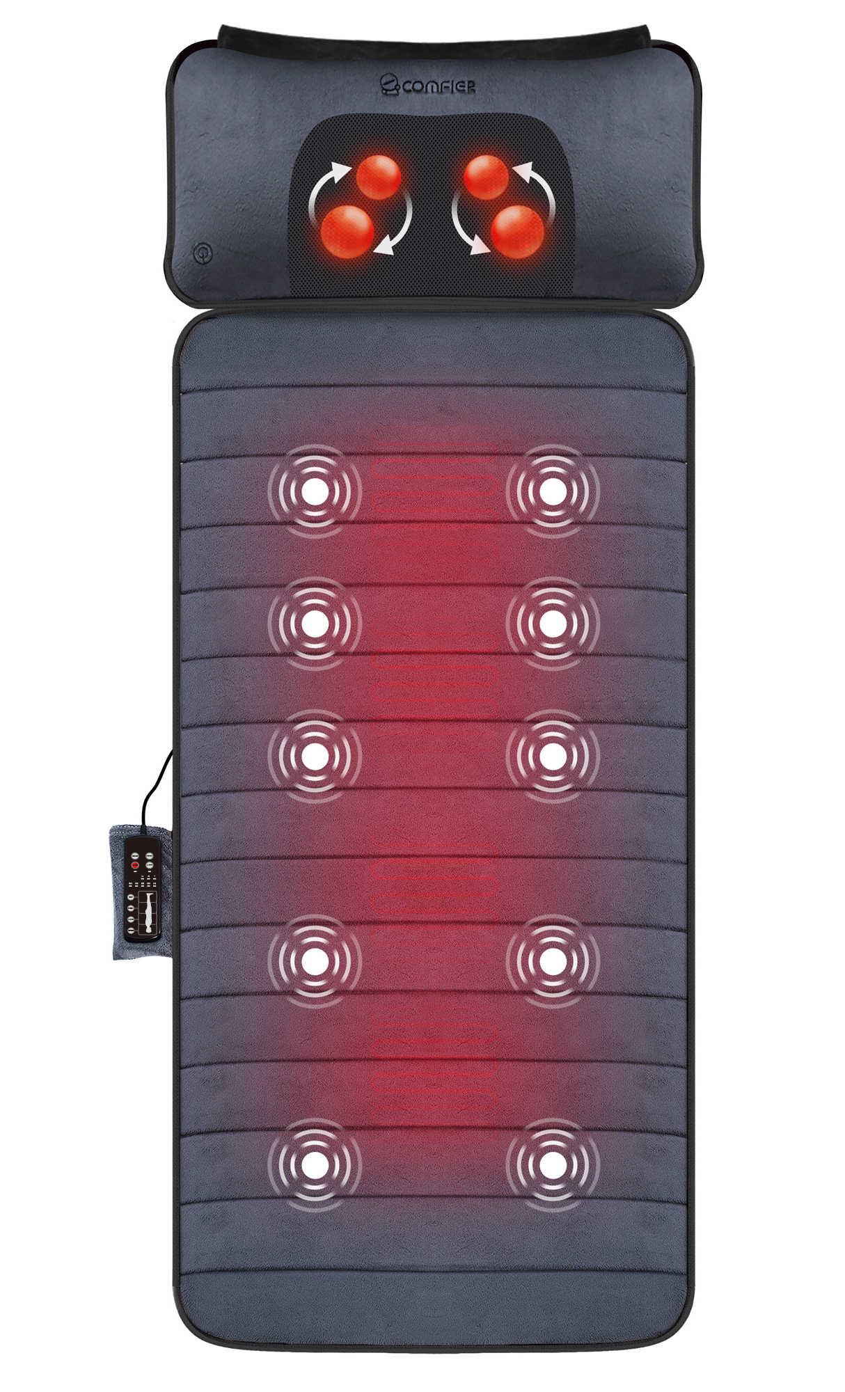 Belmint Full Body Seat Cushion Massager Mat with Shiatsu Neck Massager