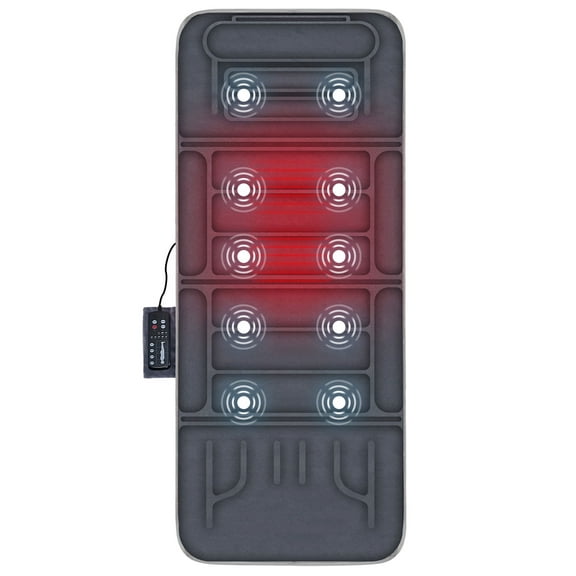 Comfier Full Body Seat Cushion Massager Mat with Heat, Back Massage Chair Pad with 10 Vibration Motors & 2 Therapy Soothing Heating Pad