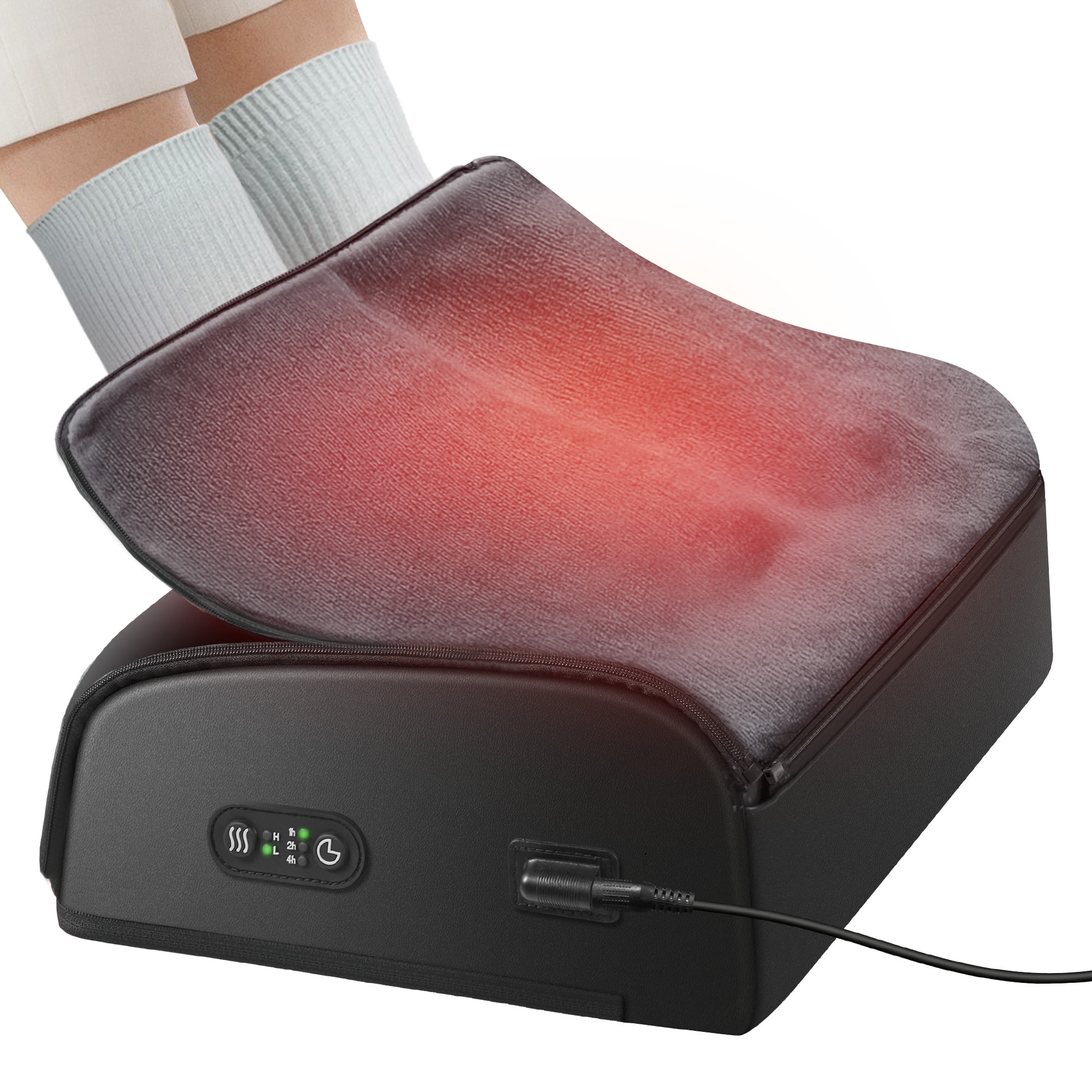Comfier Foot Warmer &Heated Foot Rest for Under Desk,Adjustable Ergonomic  Foot Stand for Back&Leg Pain Relief,Gaming Foot Stool for Office&Computer