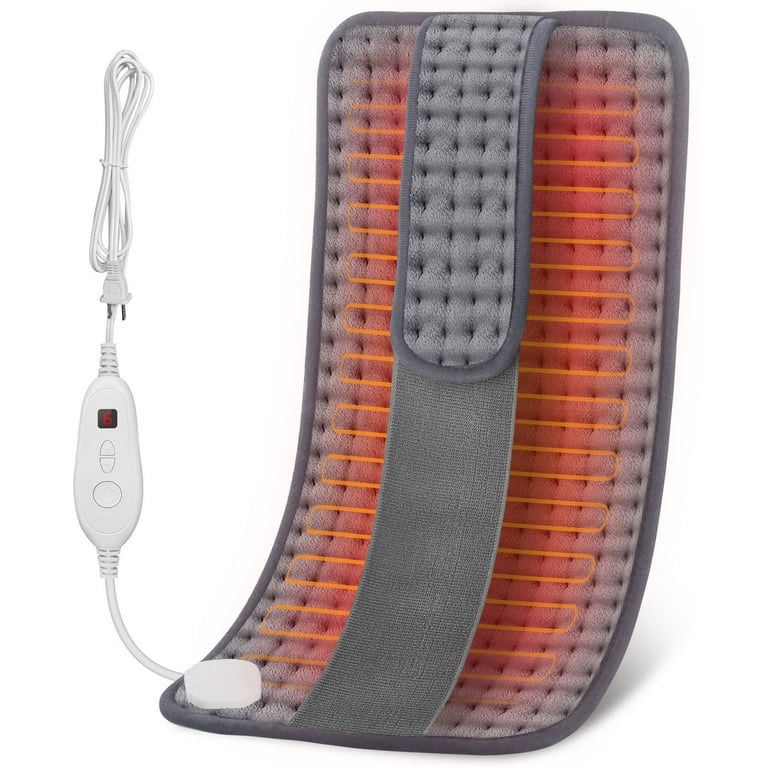 Cordless Heating Pad for Back Pain - Heated Back Wrap, Battery Operated  Back Massager with Heat with 3 Adjustable Heating and Massage Modes, Heated