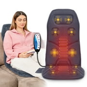 Comfier Heating Vibration Massage Seat Cushion, Back Massager, Electric Back Massage Pad Seat with 10 Motors for Home,Office,Car Use