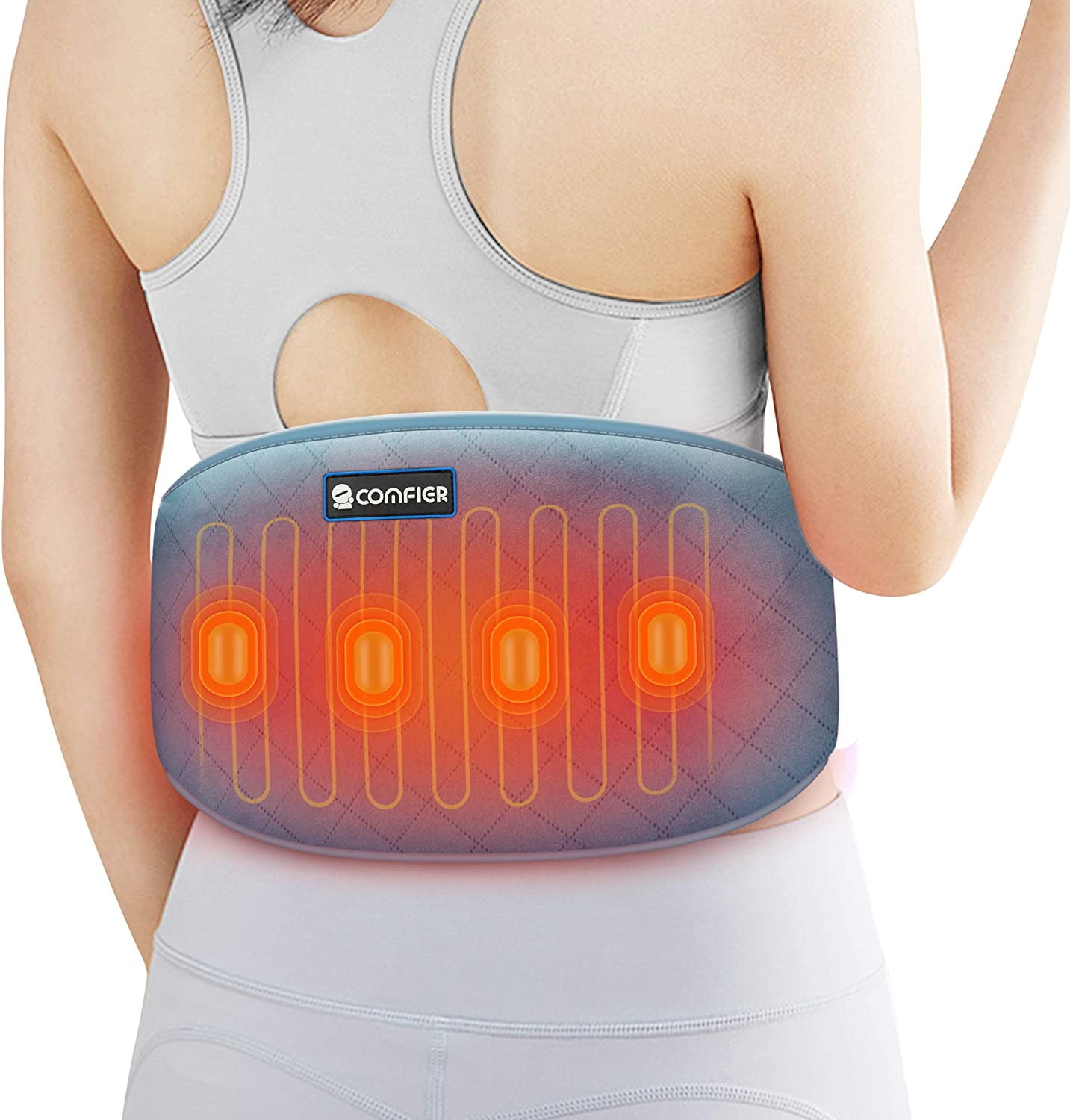 Vibration&Heating Massage Belt Red Light Hot Compress Heating Massager  Health Care Belt Back Waist Abdomen Pain Relief - AliExpress