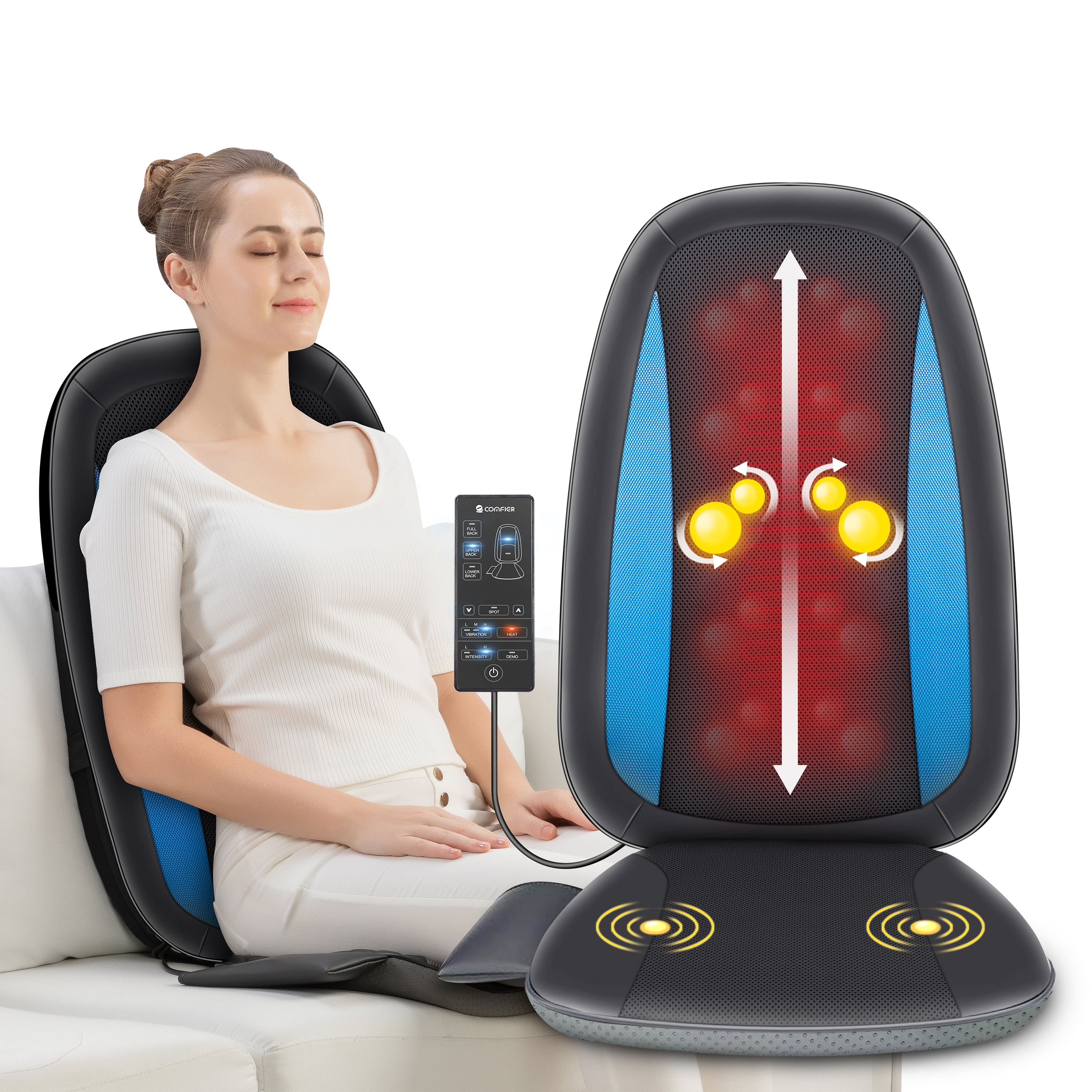 Seat Cushion Comfier Back Massager Comfier Shiatsu Back Massager