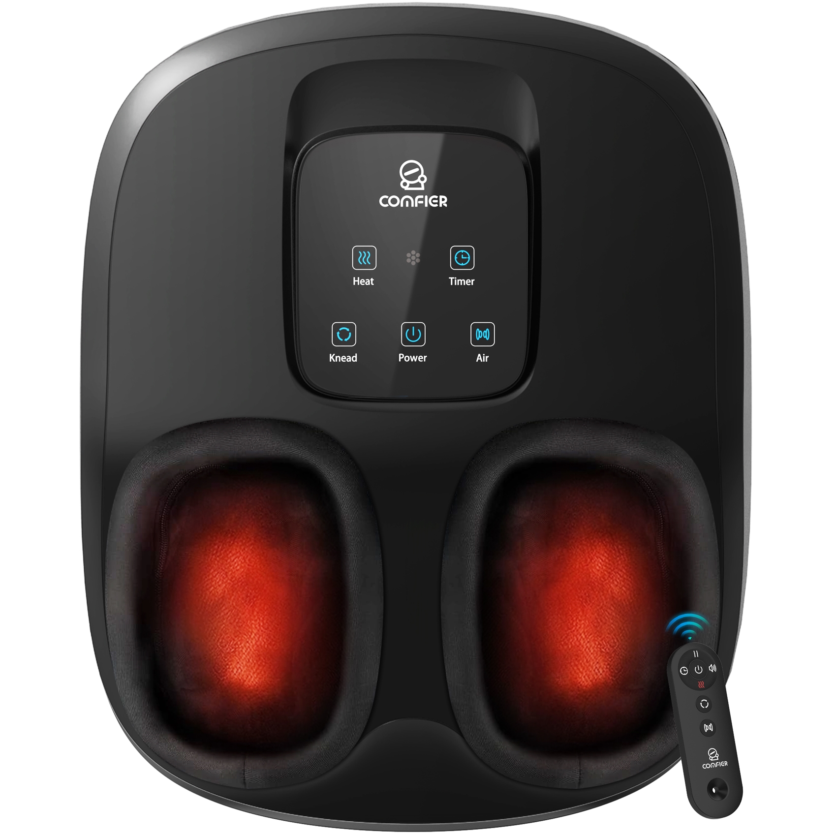 Comfier Foot Massager Machine with Heat, Shiatsu Foot Massager for Blood Circulation up to size 13, Gift