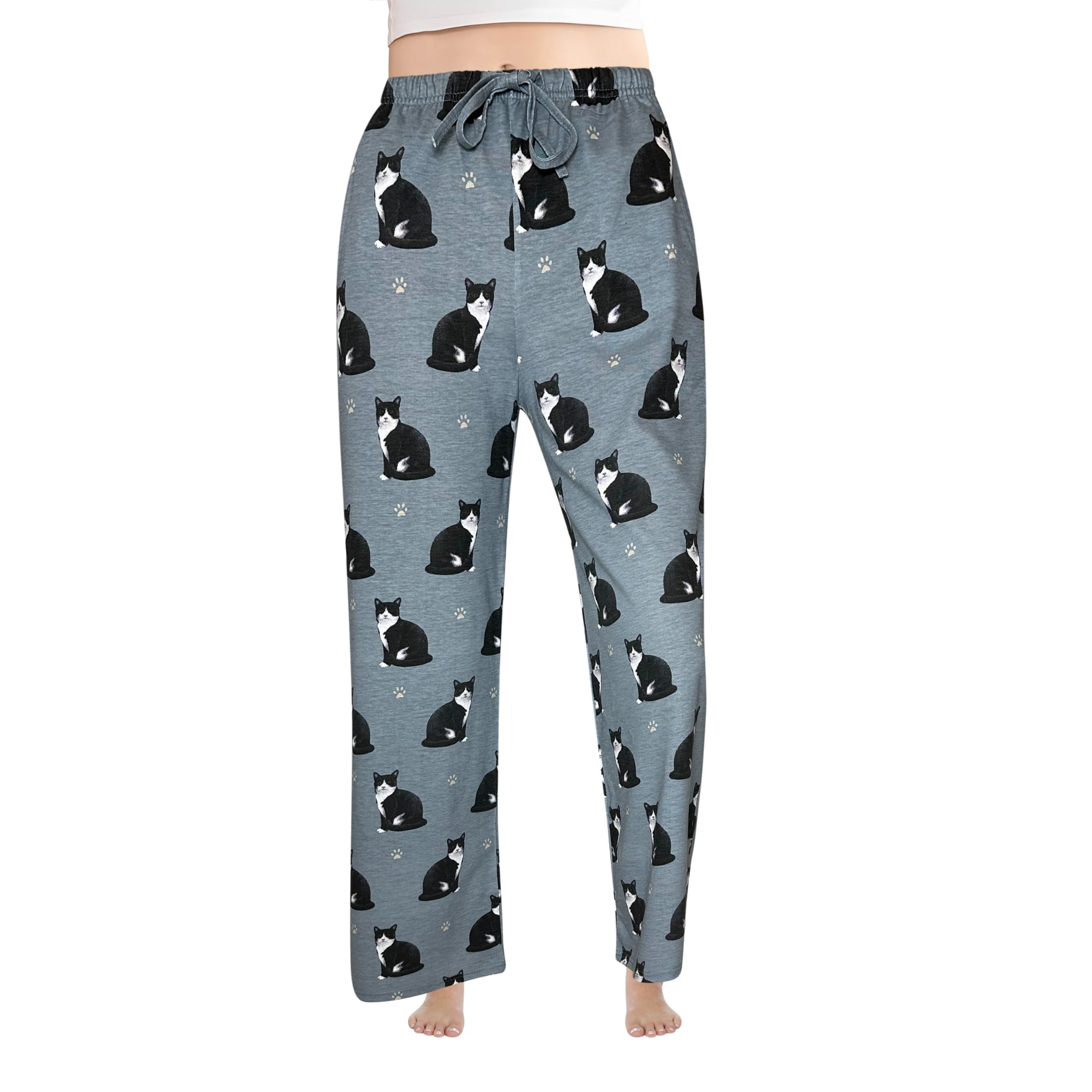 Cat Pants - Black & White Cat Cat Pants - Black & White Cat
