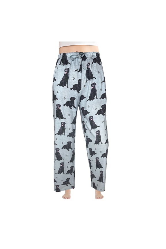 Comfies Labrador Black Unisex Cotton Blend Pajama Bottoms - Gift for Pet Lovers